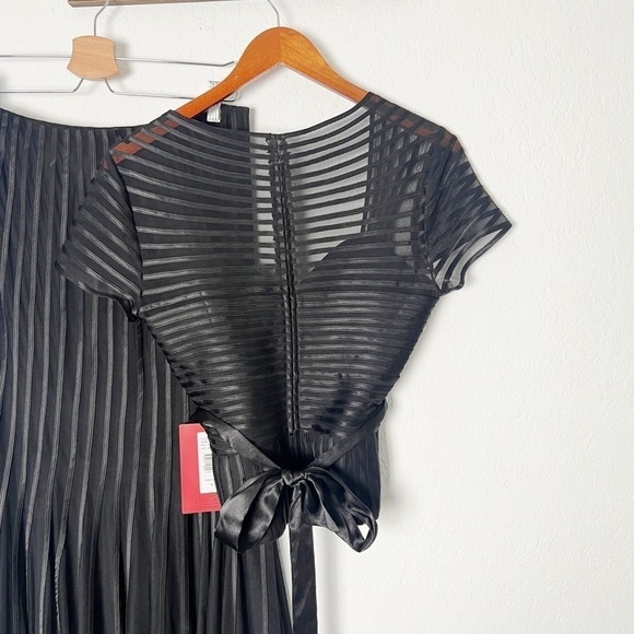 JS Collections Sweetheart Neckline Mock Two Piece Mesh and Satin Dress - Picture 6 of 10